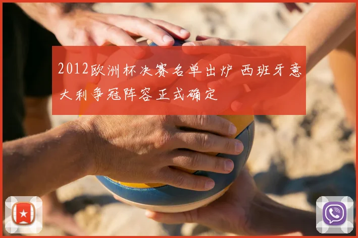 2012欧洲杯决赛名单出炉 西班牙意大利争冠阵容正式确定
